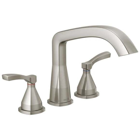 Delta Stryke Lumicoat Roman Tub Faucet Trim T2776-SS-PR Stainless Steel